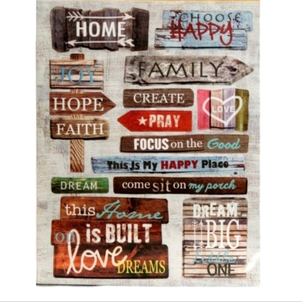 Crafter's Square Dimensional Home 13‎ PC Paper Craft  Stickers Scrapbooking - Picture 2 of 2